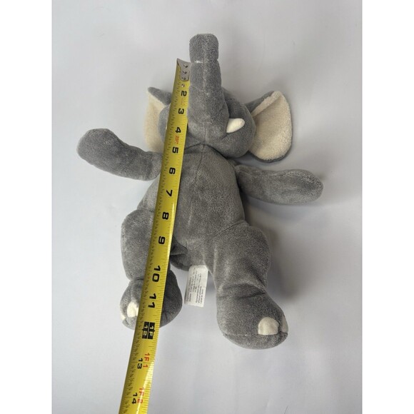 Elephant Plush Stuffed Animal gray Seated Elephant Beanie Bottom Cute Soft - Picture 5 of 6